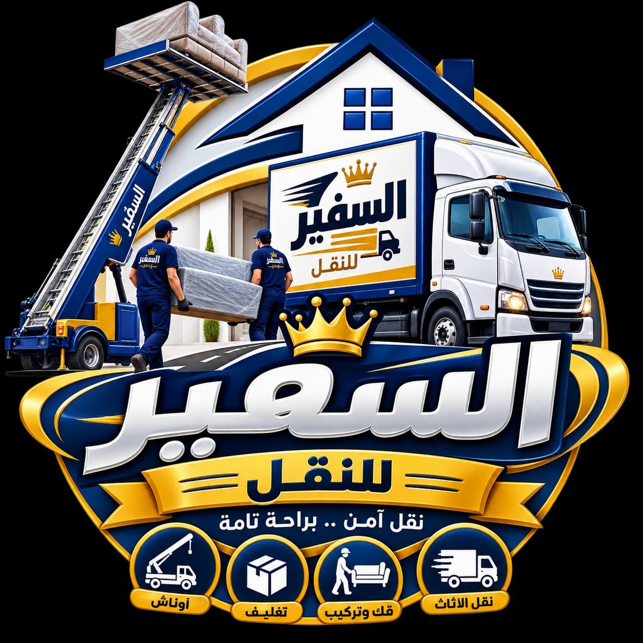 لوجو السفير لنقل الاثاث